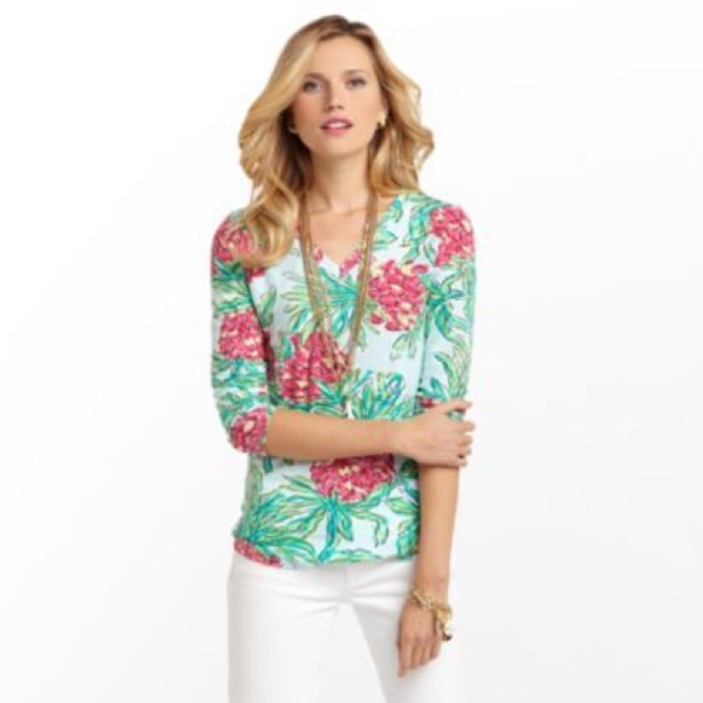 Lilly Pulitzer Pineapple print long sleeve tee